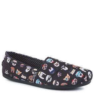 SKECHERS BOBS WOMENS PUP SMARTS - BLACK 6W